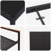 Conjunto de Comedor de Jardín de 9 Piezas  Negro Poliratán