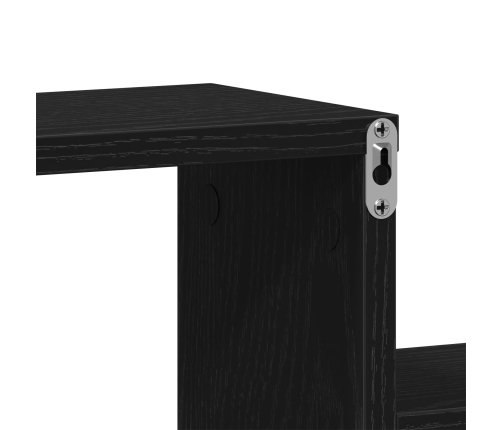 Armario de pared  Negro Roble 80x15x78,5 cm Madera de ingeniería