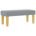 Cama con somier y banco gris claro 100x200 cm tela