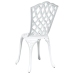Sillas de jardín  2 pcs de aluminio fundido blanco