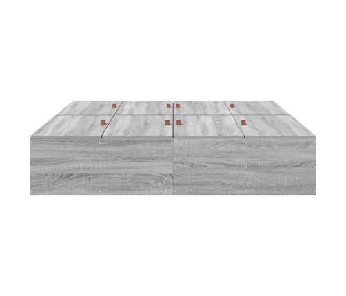 Armazón de cama  Gris Sonoma Tablero de partículas Queen