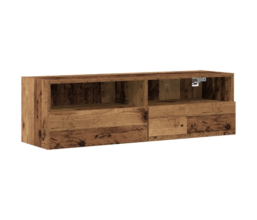 Gabinetes de TV  2 pcs Madera Vieja 100x30x30 cm Madera Elaborada