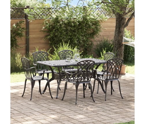Set de 4 Negro Aluminio Fundido Grande Inlays Decorativos