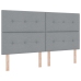 Cama con Box Spring  con Colchón Gris Claro Super King Tela