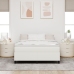 Cama Box Spring  con Colchón Cremosa 140x200 cm Tela de Corduroy