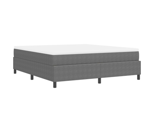 Cama con Somier  con Colchón Gris Claro Super King Tela de Corduroy