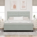 Cama Box Spring  con colchón Gris Claro Super King Terciopelo