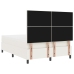 Cama con Box Spring  con Colchón&LED Crema 140x200 cm Tela de Terciopelo