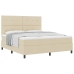 Cama Box Spring con Colchón Crema Super King Tela