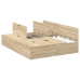 Estructura de cama  Roble de Sonoma Madera elaborada Doble