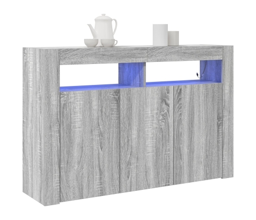 Aparador Gris sonoma Madera compuesta 116 x 30 x 75 cm Aparador
