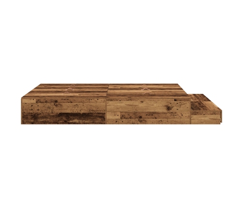 Estructura de Cama con Almacenamiento  Marrón Madera