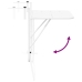 Mesa de Balcón Colgante  Plegable Blanca 60x40 cm Acero