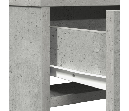 Mesa de tocador  con luces LED en gris concreto de 50x41x135 cm