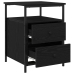 Mesitas de Noche  2 pcs Negro Roble 44x45x60 cm Madera Elaborada