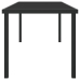 Mesa de Jardín  Negra 160x80x73 cm Vidrio Templado