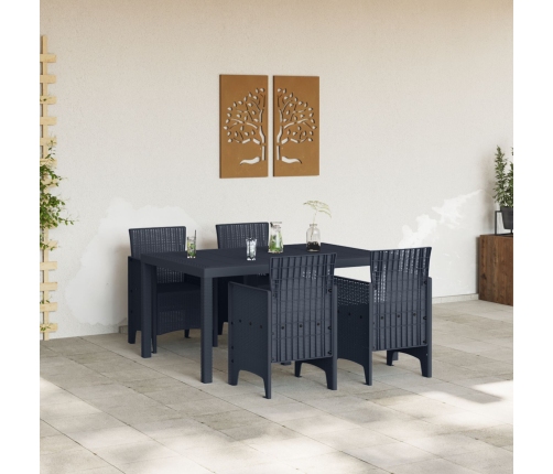 Juego de comedor de 5 piezas  Antracita de Polyratán