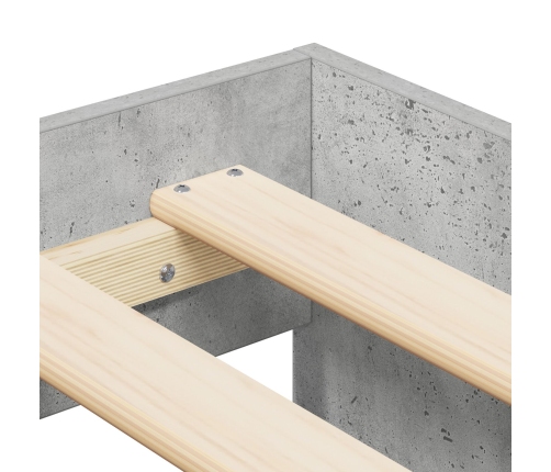 Estructura de Cama  Gris Concreto 100x200 cm