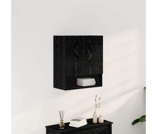 Armario de pared  Negro Roble 60x30x70 cm de madera