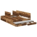 Estructura de Cama con Almacenamiento  Marrón Madera