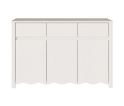 Aparador ""DRAMMEN"" Blanco 114x43x75,5 cm Madera Sólida de Pino