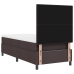 Cama con Somier y Colchón Marrón Oscuro 90x200 cm de Tela