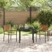 Sillas de jardín apilables con cojines 2 pcs Negro Polirratan