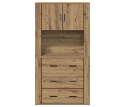 Armario Alto de Roble Artesanal 80x33x150 cm de Madera Elaborada