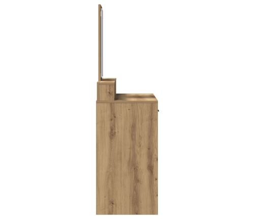 Mesa de maquillaje  con cajones de roble artesano 100x41x140 cm