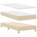 Cama con Somier y Colchón Crema 90x200 cm Tela
