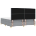 Cama Base Tapizada con Colchón Gris Claro 200x200 cm Tela