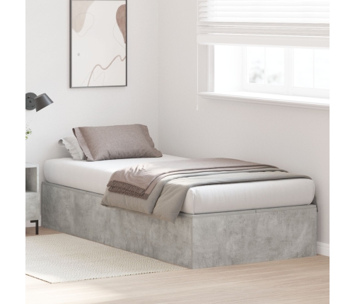 Estructura de cama  Gris concreto Concreto Individual Duradera