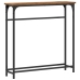 Mesa Consola  Madera Vieja 75x19,5x75 cm Madera Ingenierizada y Acero
