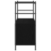 Cabinet de Libros  Negro Roble 80x30x78,5 cm Madera Ingenierada