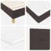 Cama Box Spring  con Colchón & LED Marrón Oscuro 200x200 cm Tela