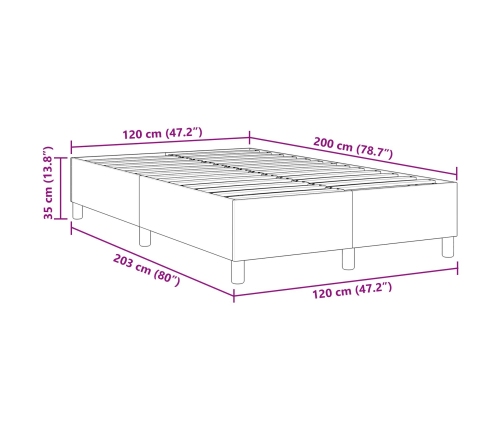 Cama Box Spring  Azul 120x200 cm Tela de pana