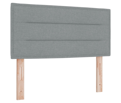 Cabecero  con LED Gris Claro Tela 80 cm Estructura de Cama