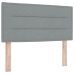 Cabecero  con LED Gris Claro Tela 80 cm Estructura de Cama