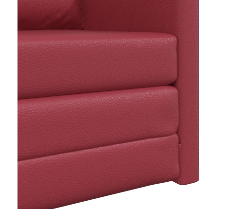 Sofá cama  2 en 1 Burdeos 74x77x81 cm Cuero sintético