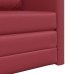 Sofá cama  2 en 1 Burdeos 74x77x81 cm Cuero sintético