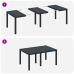Juego de Comedor de Jardín de 7 Piezas Anthracite de Rattan Poliéster