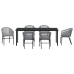 Conjunto de comedor de jardín de 7 piezas  Gris Ratán Sintético