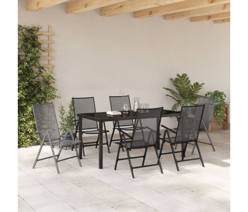 Conjunto de Comedor Jardín  de 7 piezas Antracita
