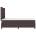 Cama con Base de Resortes y Colchón Marrón Oscuro 160x200 cm Tela