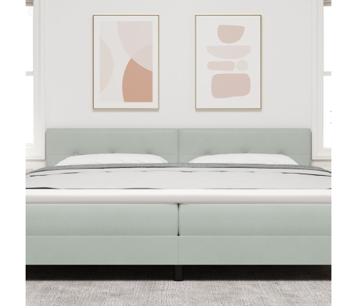 Cabecera VidaXL Acolchada Gris Claro de 200 cm en Terciopelo