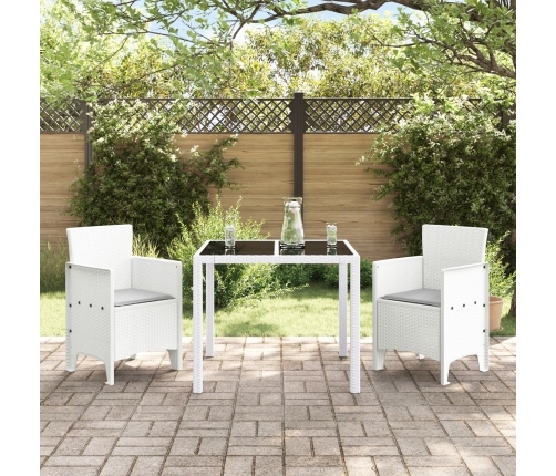 Silla de Jardín  Juego de 2 Blanco, Gris Claro Plástico, Tela