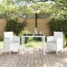 Silla de Jardín  Juego de 2 Blanco, Gris Claro Plástico, Tela