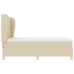 Cama con somier y colchón  Crema 140x190 cm Tela