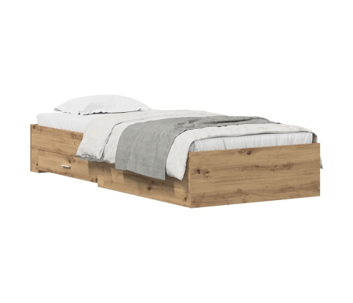 Estructura de Cama  Artisan Roble 90x190 cm Madera Elaborada
