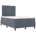 Cama con Box Spring y Colchón Gris Oscuro 120x200 cm de Terciopelo